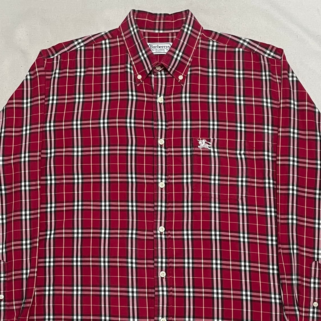 43(XL) 버버리 레드 노바체크 셔츠 상품이미지1