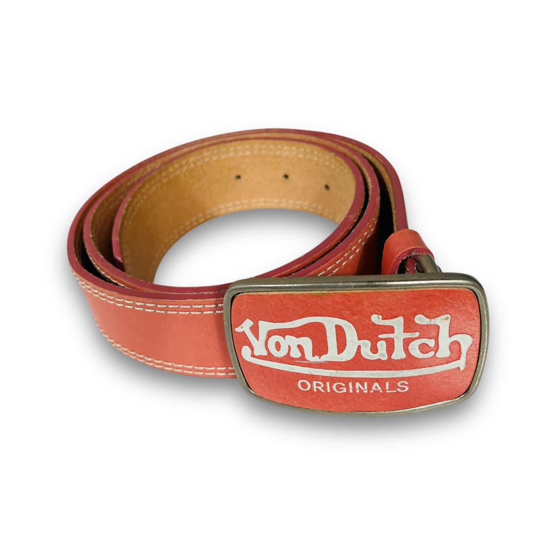 본 더치 00s 딸기우유 톤 y2k 빈티지 레더 벨트 상품이미지1
