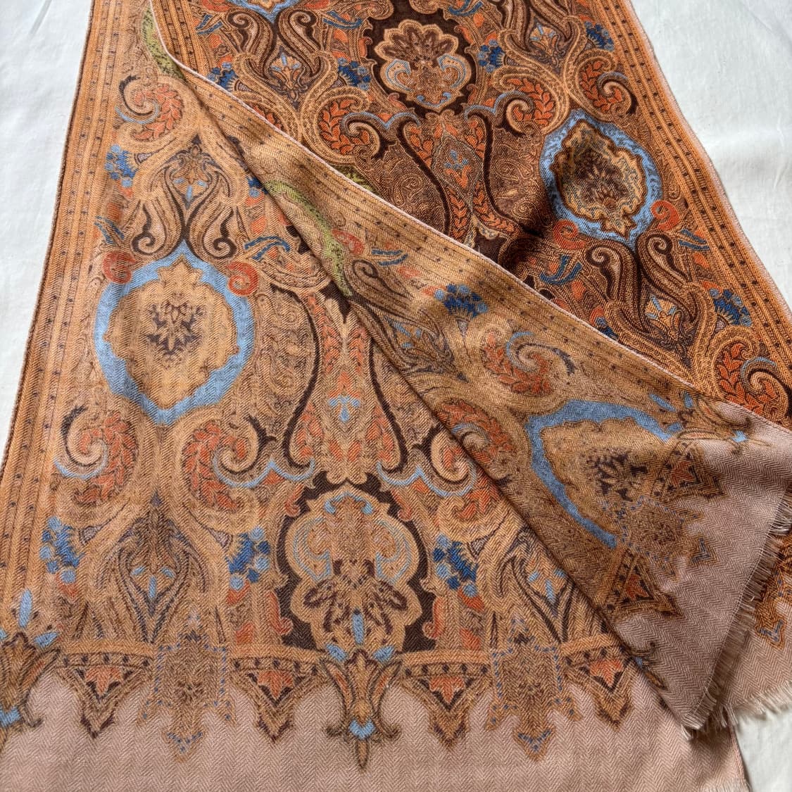 토프카피 (TOPKAPI) 페이즐리 패턴 울 실크 스카프 상품이미지6