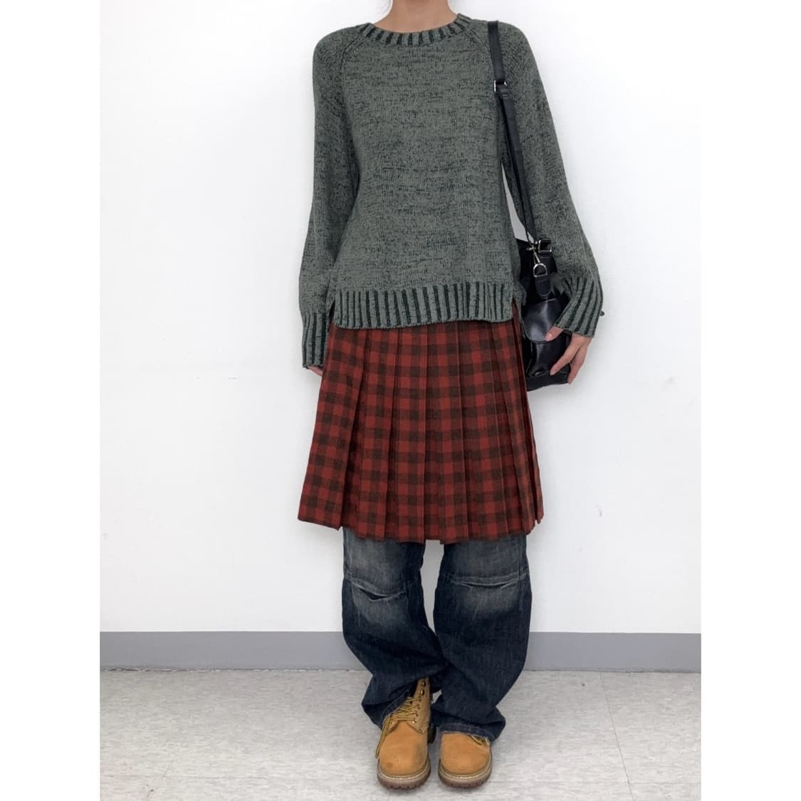 빈티지 그린 니트 상품이미지2