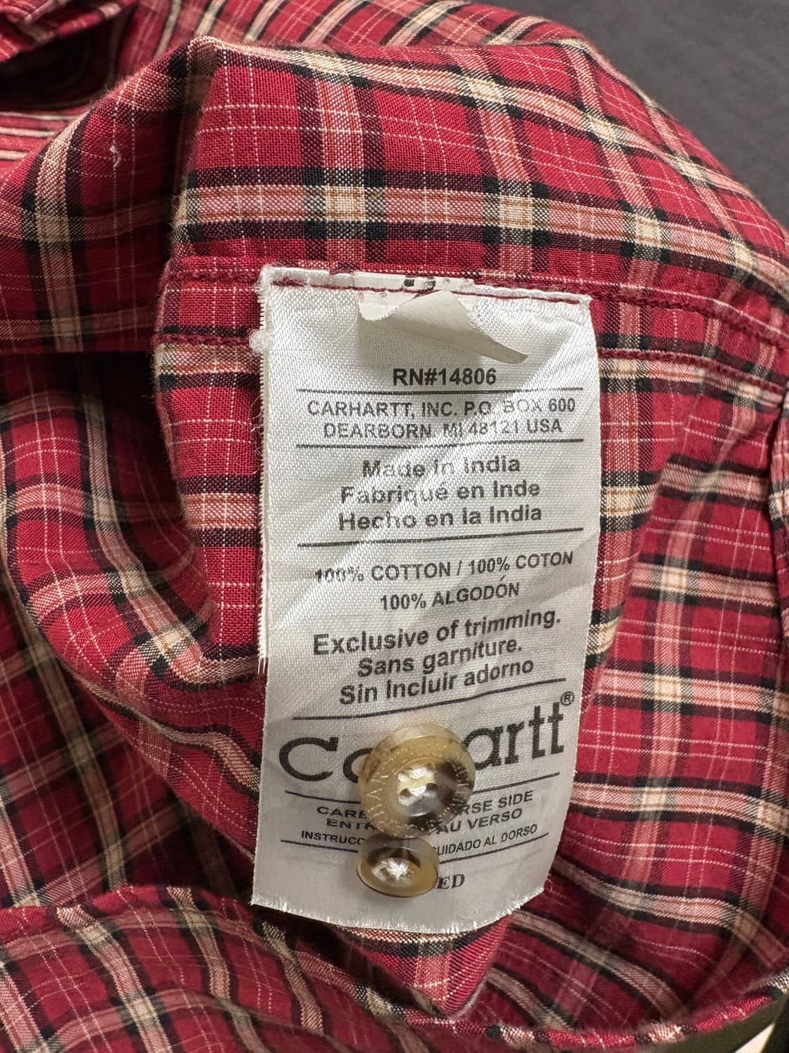 칼하트 빈티지 셔츠 L 상품이미지5