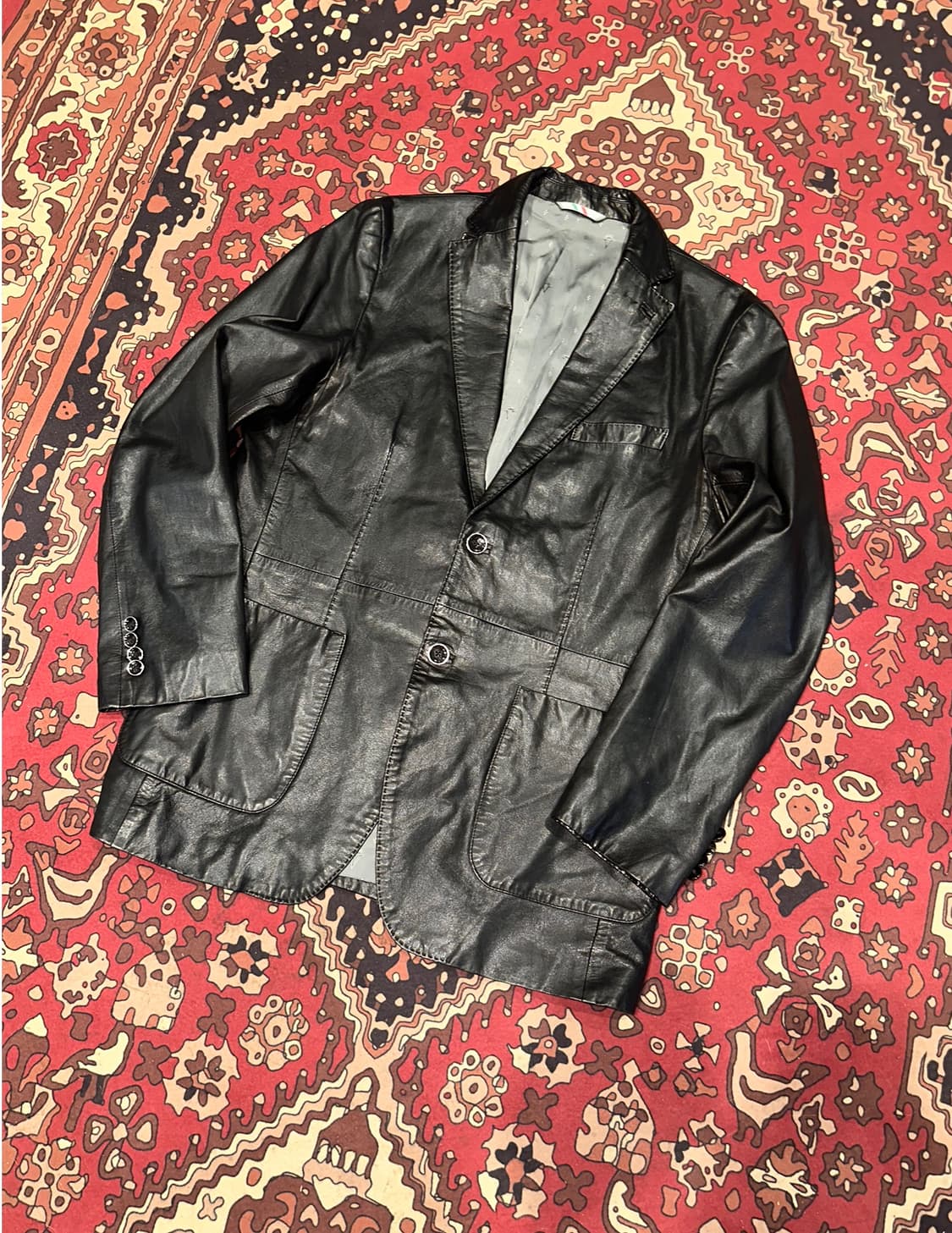 ( L ) 이태리가죽자켓 가죽자켓 레더자켓 가죽마이 블레이저 블레이져 상품이미지6