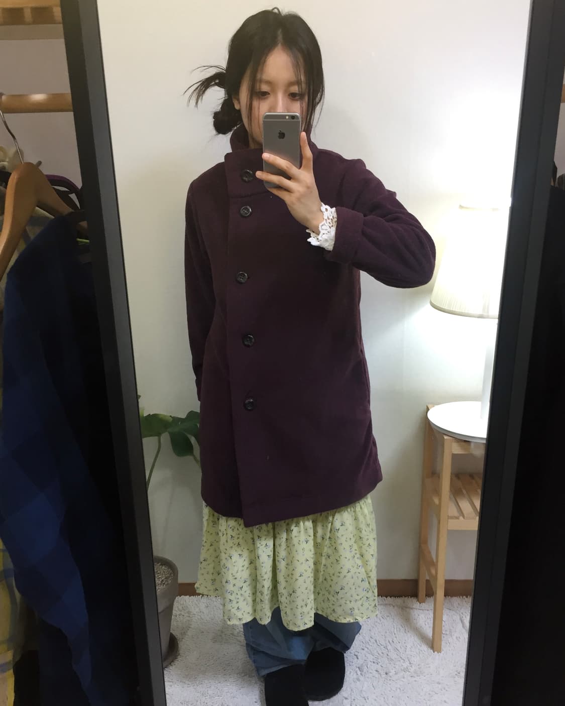 muted purple vintage coat 상품이미지3