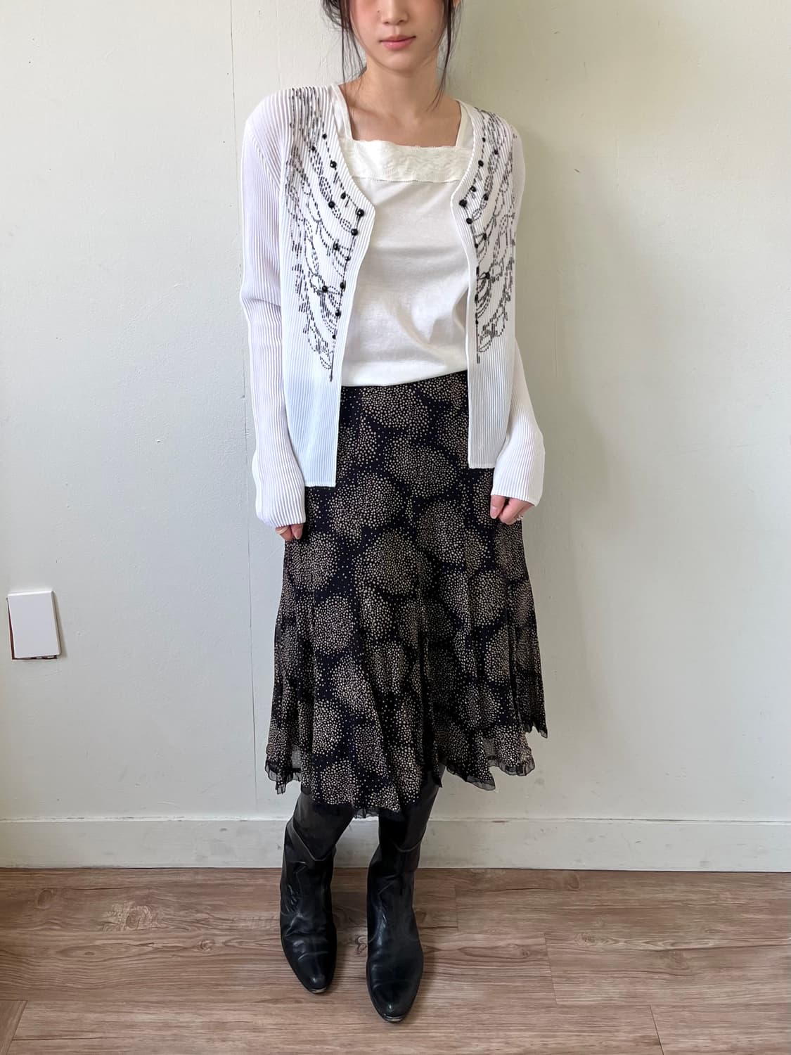 ESPIE 도트 미디 스커트 상품이미지6