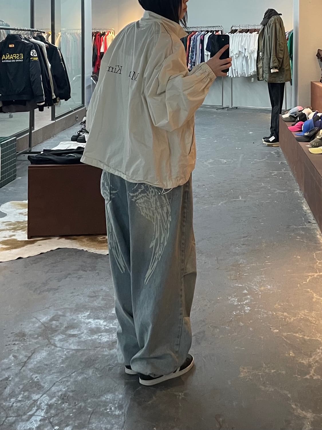 마뗑킴 백로고 아이보리 바람막이 자켓 H1750 상품이미지2