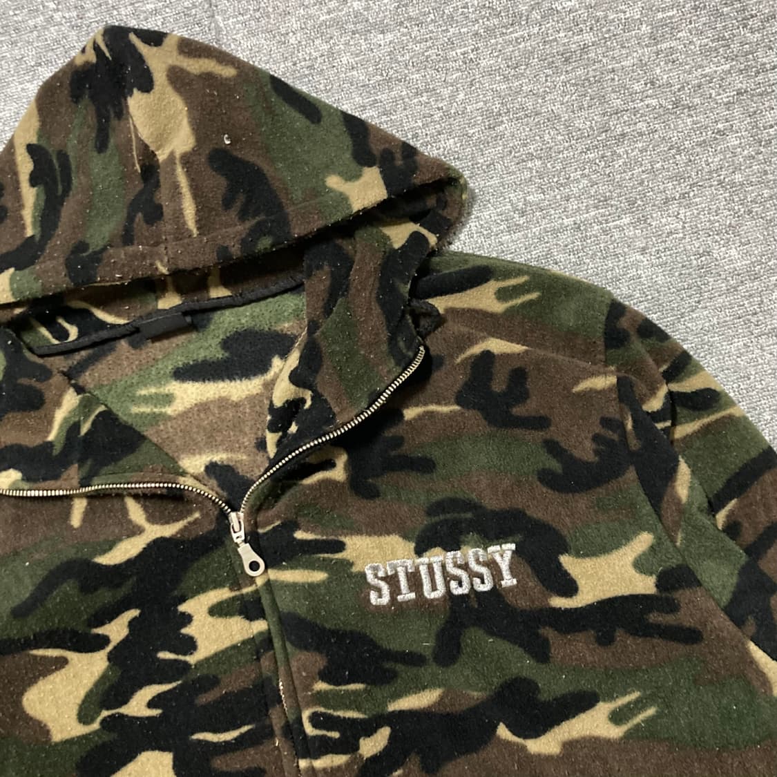 [XL] STUSSY 90’s 올드스쿨 카모 후드집업 상품이미지2