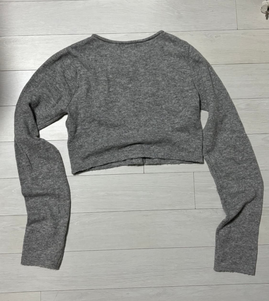 애즈온 리스 울 가디건 그레이 상품이미지3