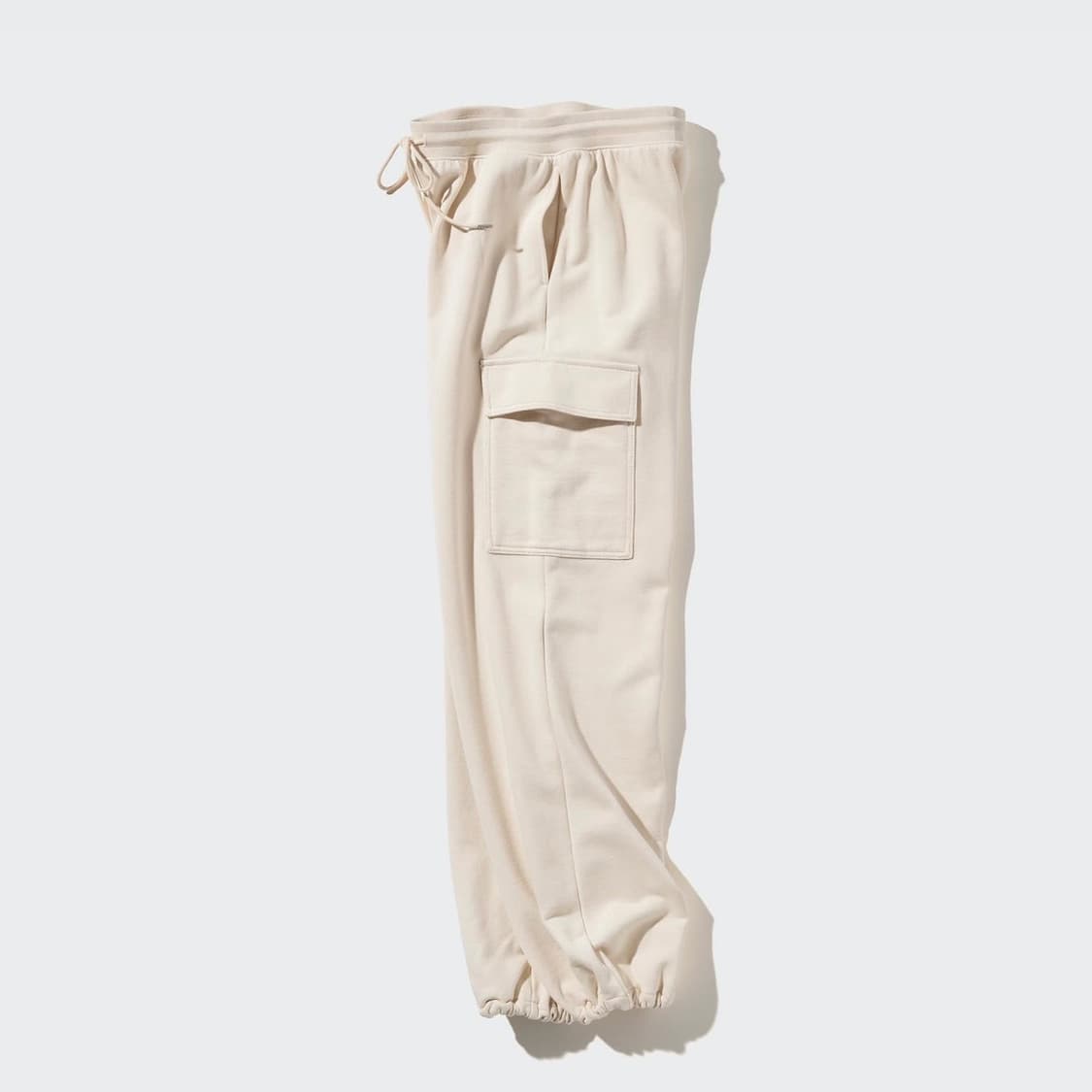 유니클로 스웨트 카고 팬츠 올리브 오프화이트 긴기장 S 상품이미지4