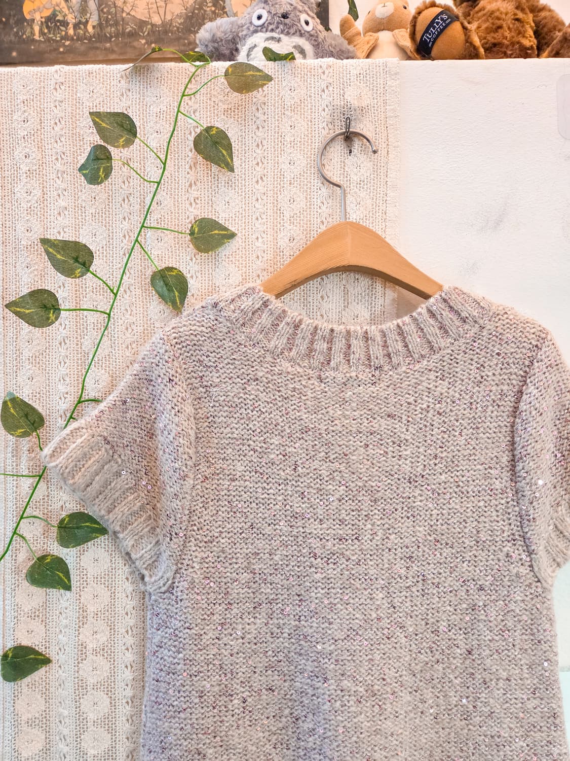 핑크 반팔 니트 원피스 상품이미지5