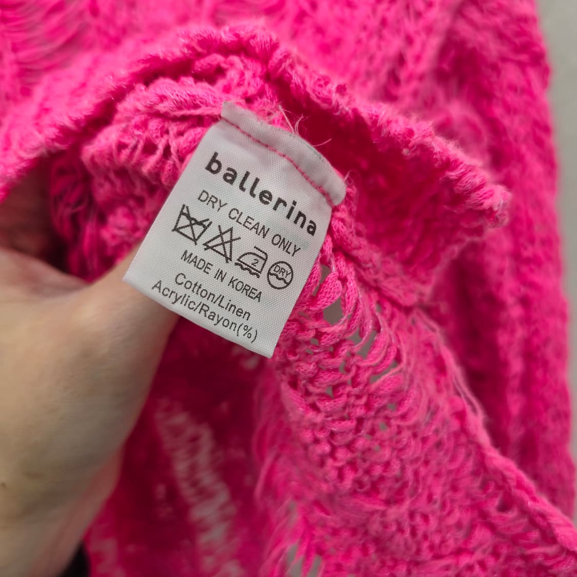 ballerina 핑크 데미지 니트 상품이미지6