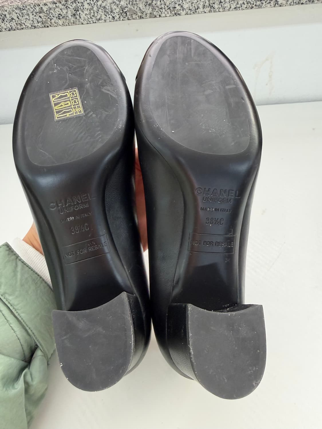 정품) 샤넬 블랙 발레리나 플랫 슈즈 구두 38.5 상품이미지8