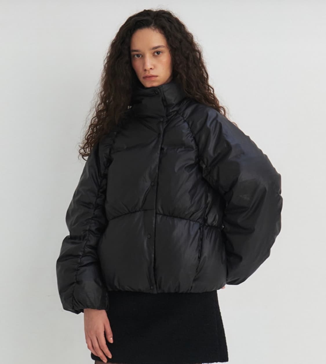 모한 구스다운패딩 블랙 상품이미지1