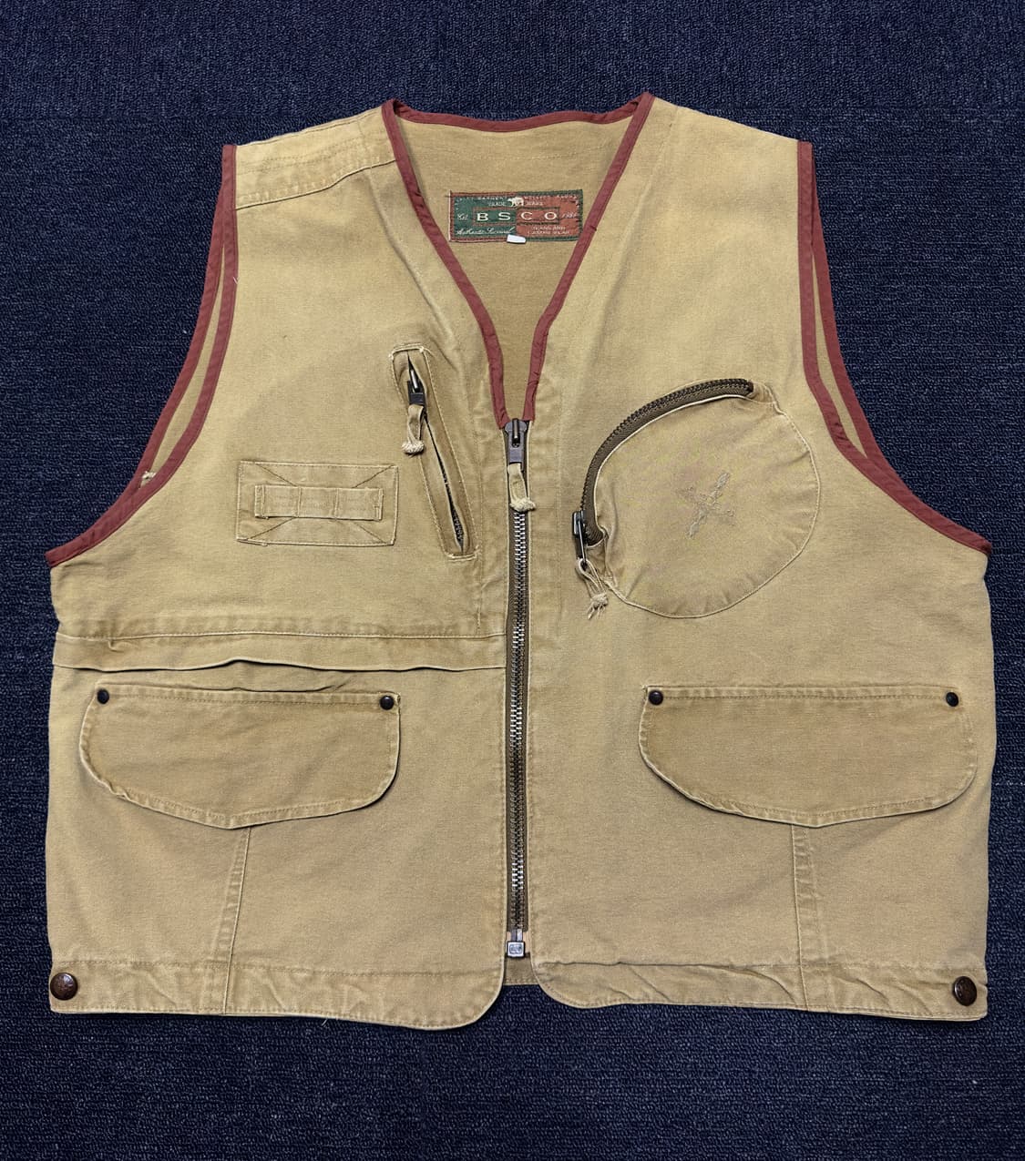 B.S.C.O  워크웨어 데님 멀티포켓 조끼 베스트 상품이미지1