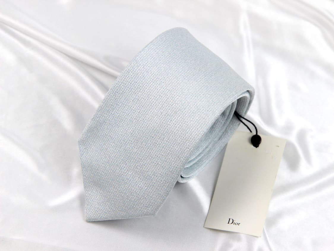 디올 7.8cm 미사용 S등급 신형 연하늘색 남자 명품 넥타이 상품이미지1