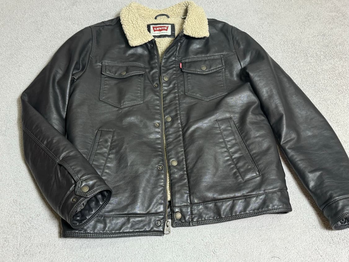 Levi’s 리바이스 비건레더 가죽 쉐르파 자켓  상품이미지2