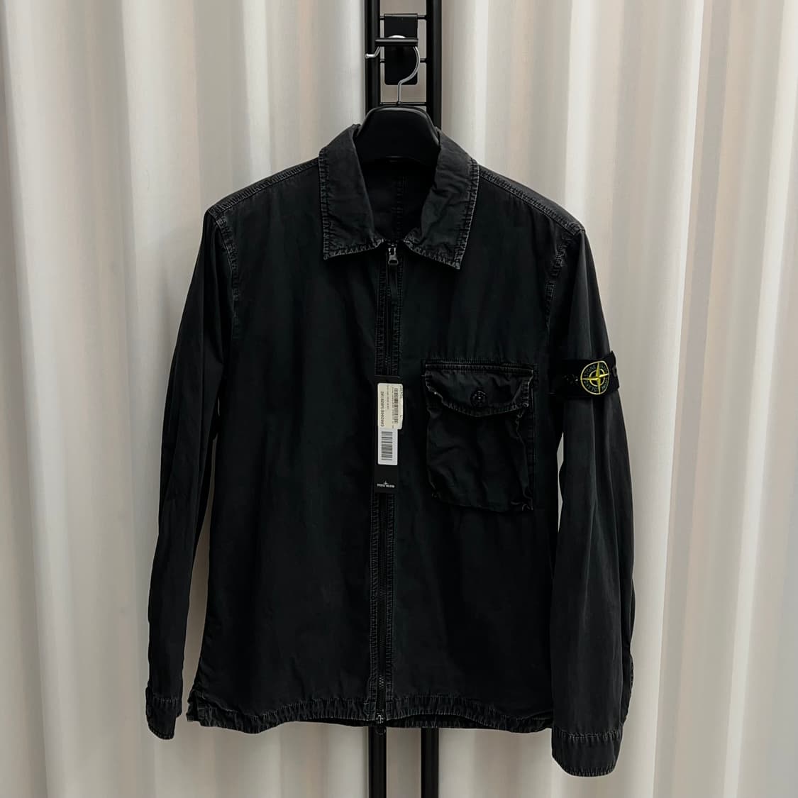스톤아일랜드 올드이펙트 오버셔츠 블랙 (L) 상품이미지1