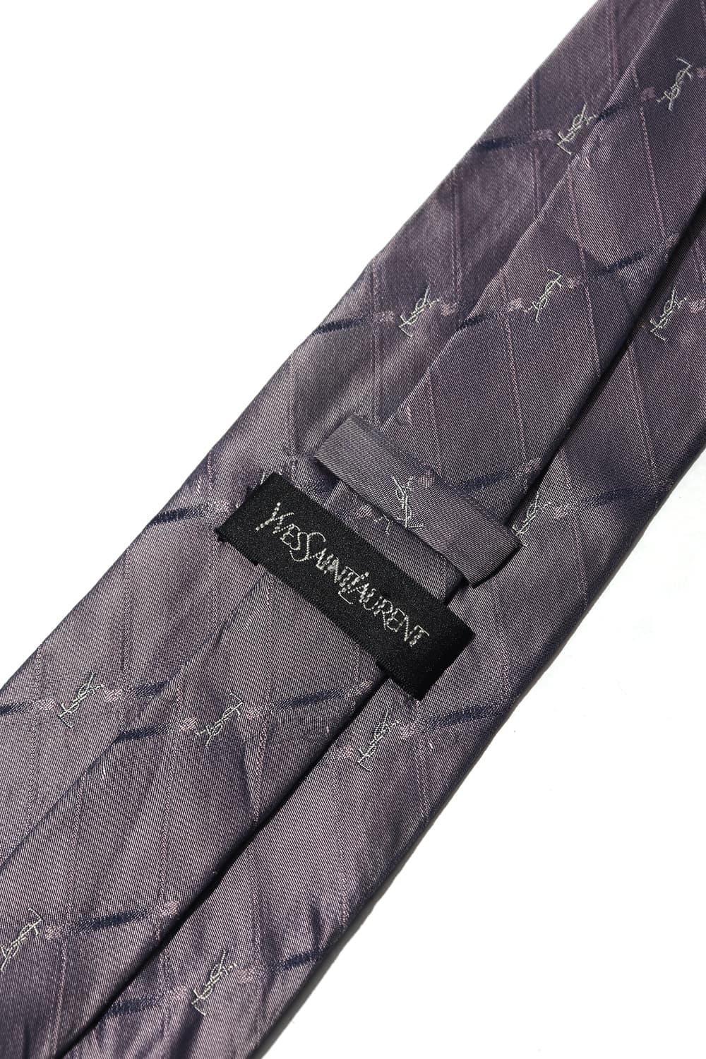 YSL 입생로랑 퍼플 실크 넥타이 상품이미지5