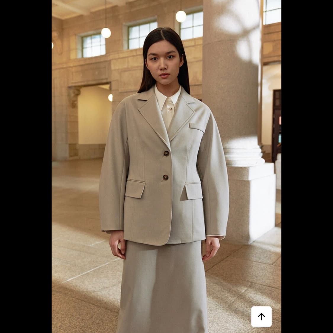 모한 TWS 라인 스티치 재킷 &amp; 롱스커트 세트 (새상품) 상품이미지8