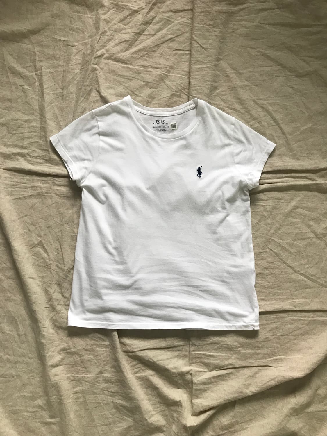 폴로 랄프로렌 포니로고 QR코드택 화이트 반팔티 상품이미지4