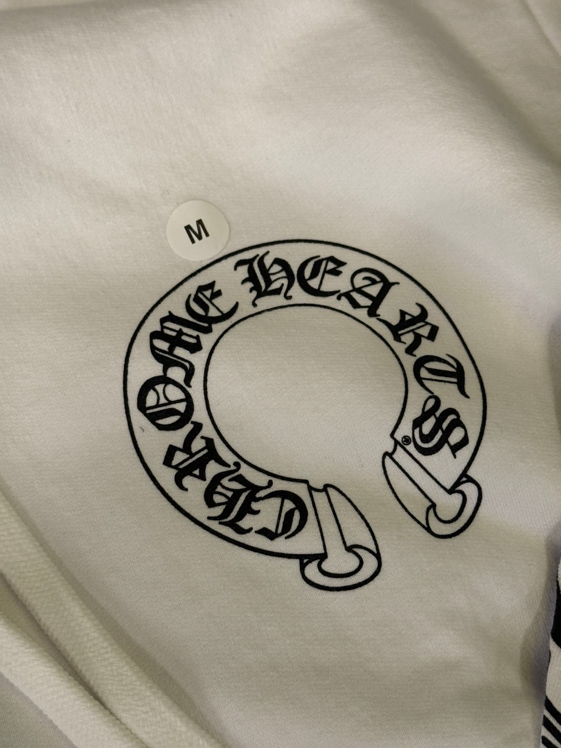 크롬하츠 홀스슈 플로랄 후드집업 화이트 M  상품이미지3