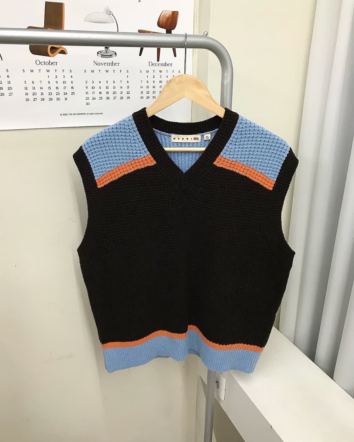 유니클로x마르니 배색 니트 베스트 상품이미지1