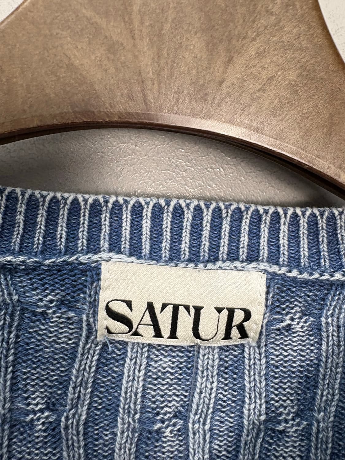 세터 빈티지 워싱 꽈배기 크롭 니트 A2796 상품이미지5