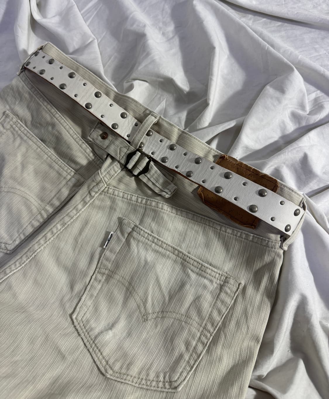 빈티지 볼 스터드 레더 벨트 펑크 상품이미지2
