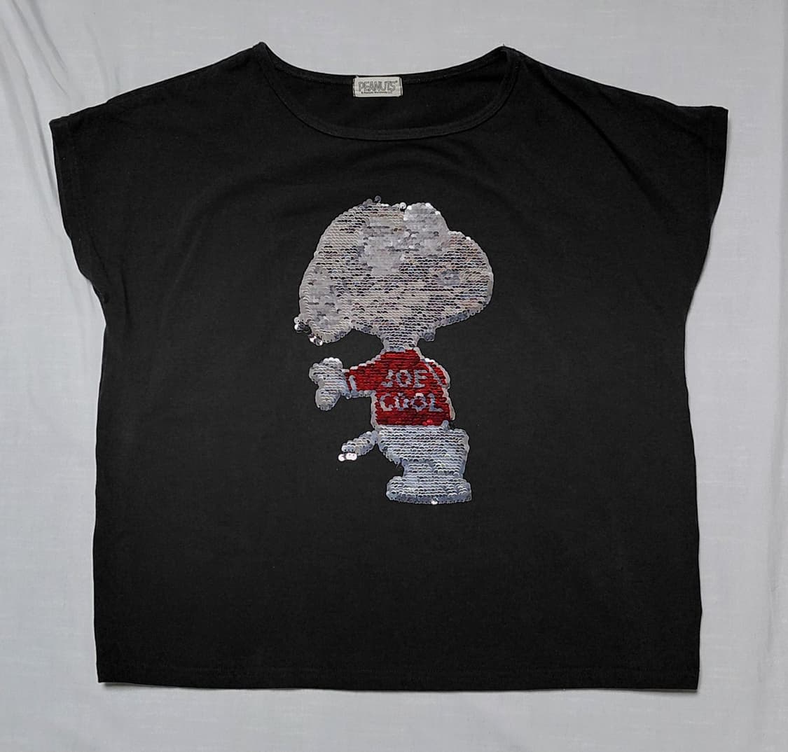[정품/S] 피너츠 스누피 리버서블 시퀸 티셔츠 상품이미지2