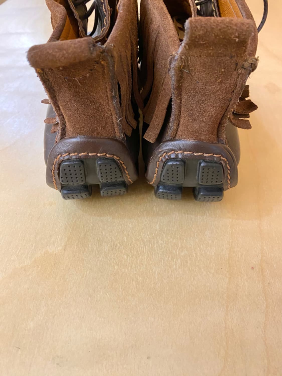 VTG leather fringe chukka boots 상품이미지6