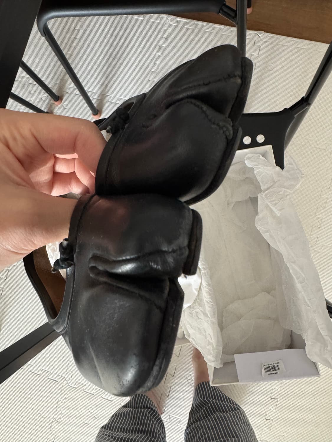 (결제중!!!마르지엘라 타비 플랫 슈즈 (블랙 37.5, 240-245) 상품이미지3