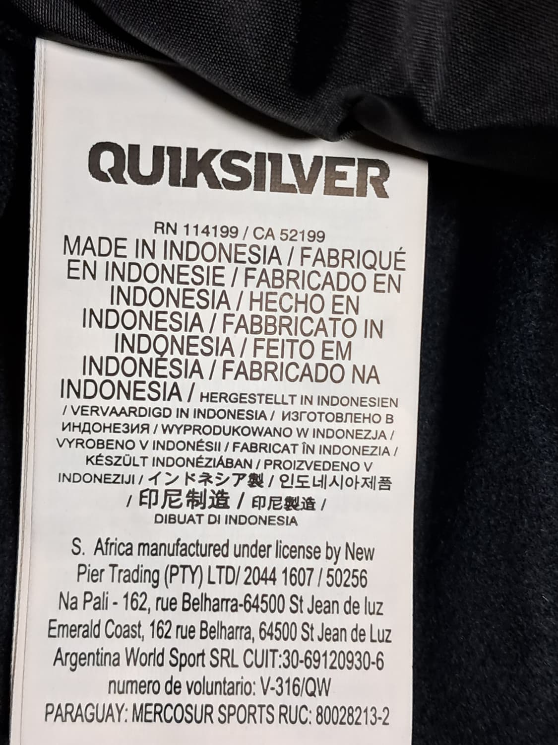 퀵실버 스키 바지 80 새상품 상품이미지9