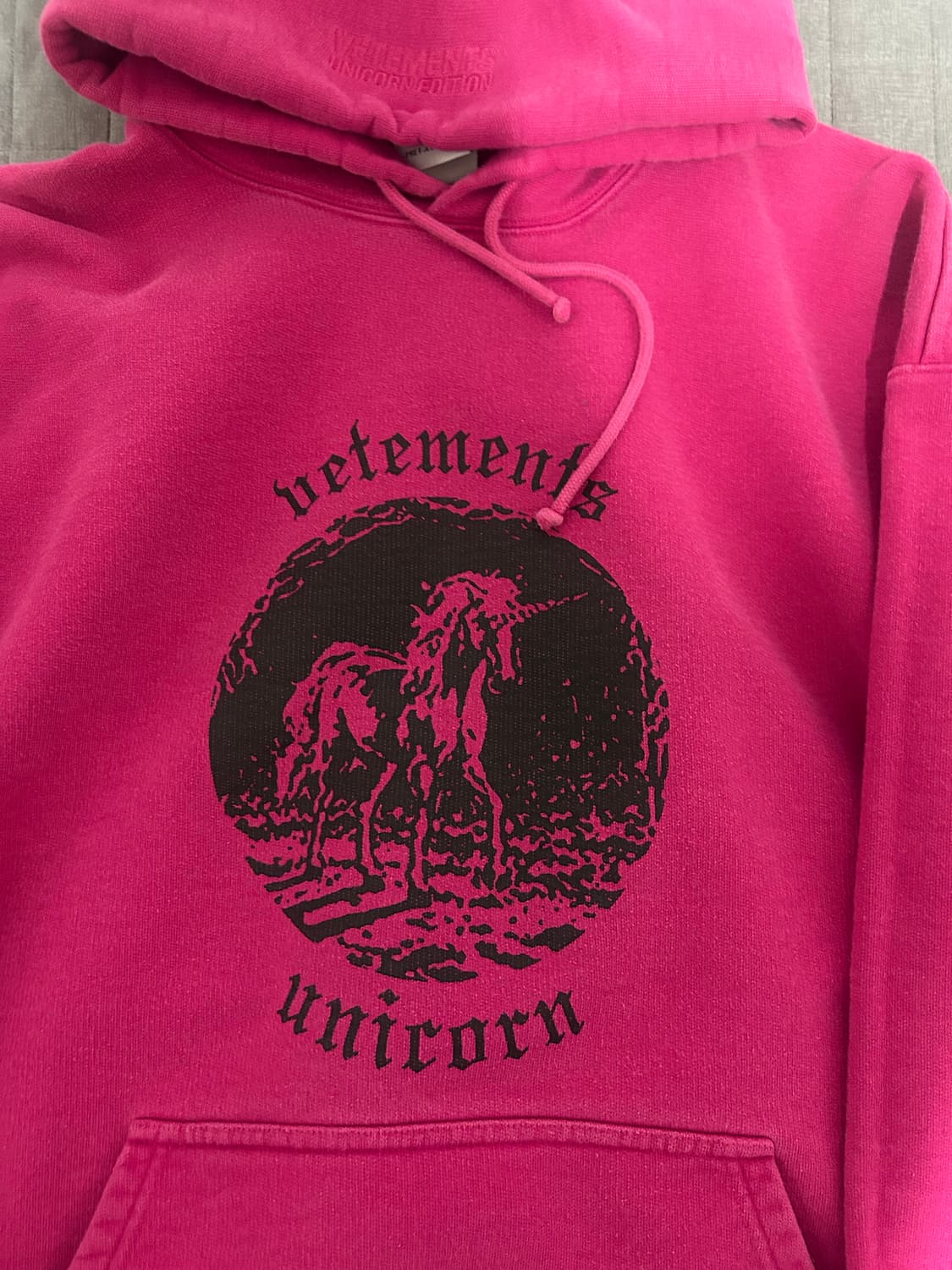 [M] 베트멍 더블 유니콘 후드 티셔츠 핑크 상품이미지3