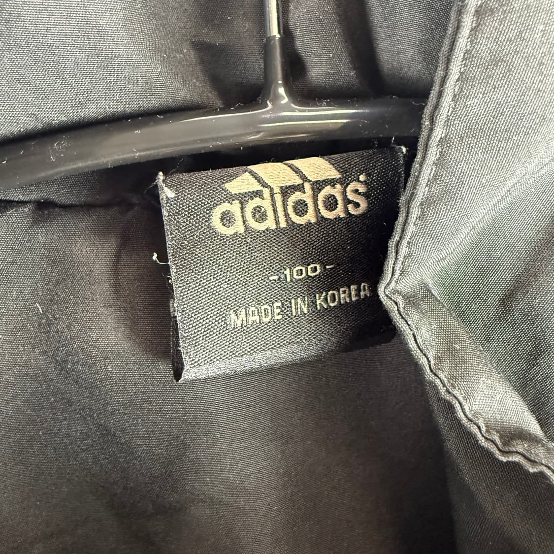100) 아디다스 올드스쿨 기모 바람막이 자켓 블랙 상품이미지3