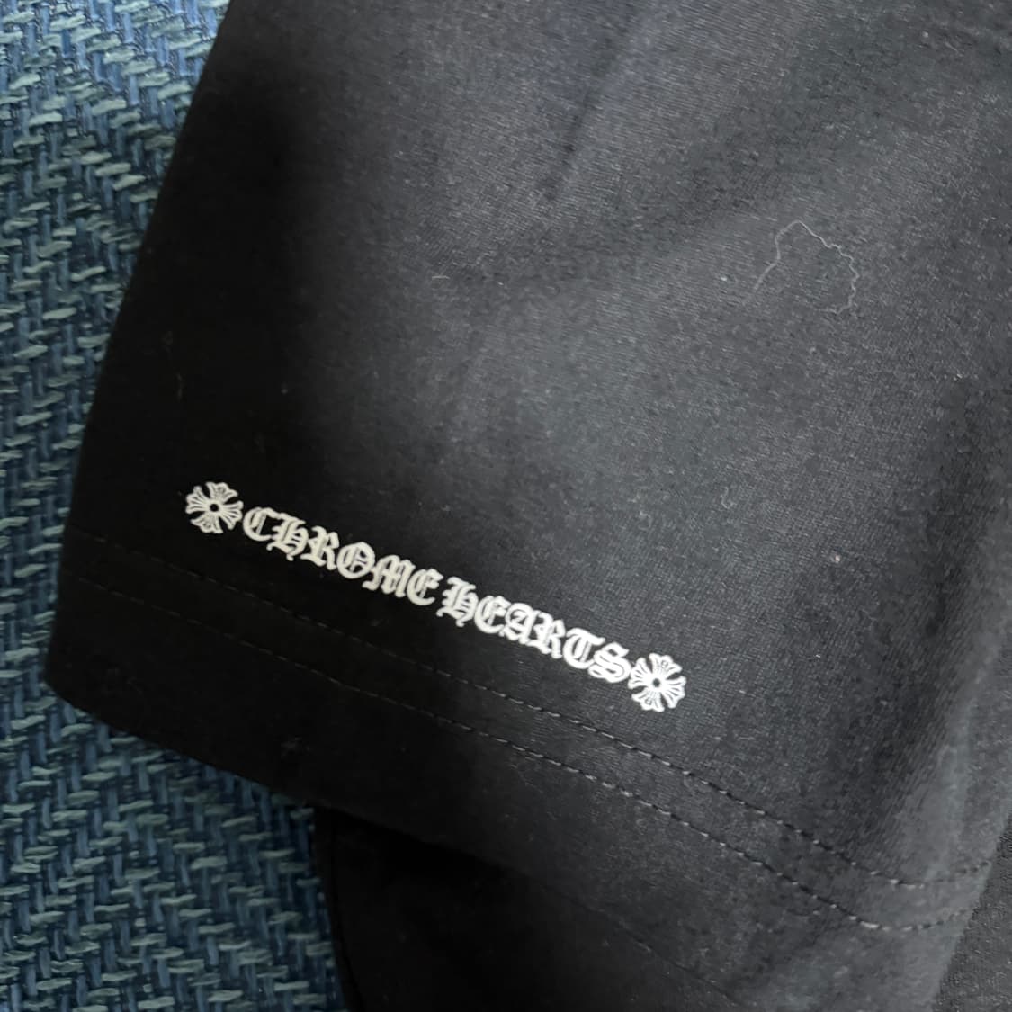[XS]크롬하츠 넥 스크립트 로고 티셔츠 블랙 상품이미지6