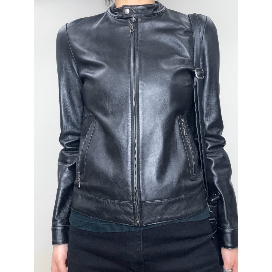 빈티지 블랙 리얼 레더 가죽 자켓 상품이미지1