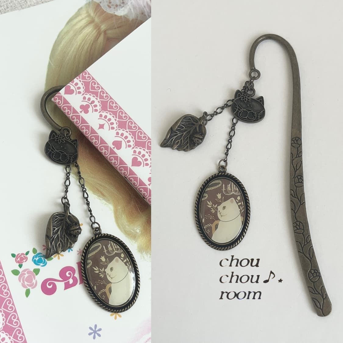 메탈 펜던트 책갈피 ⊰sweet cat story⊱ bookmark 상품이미지3