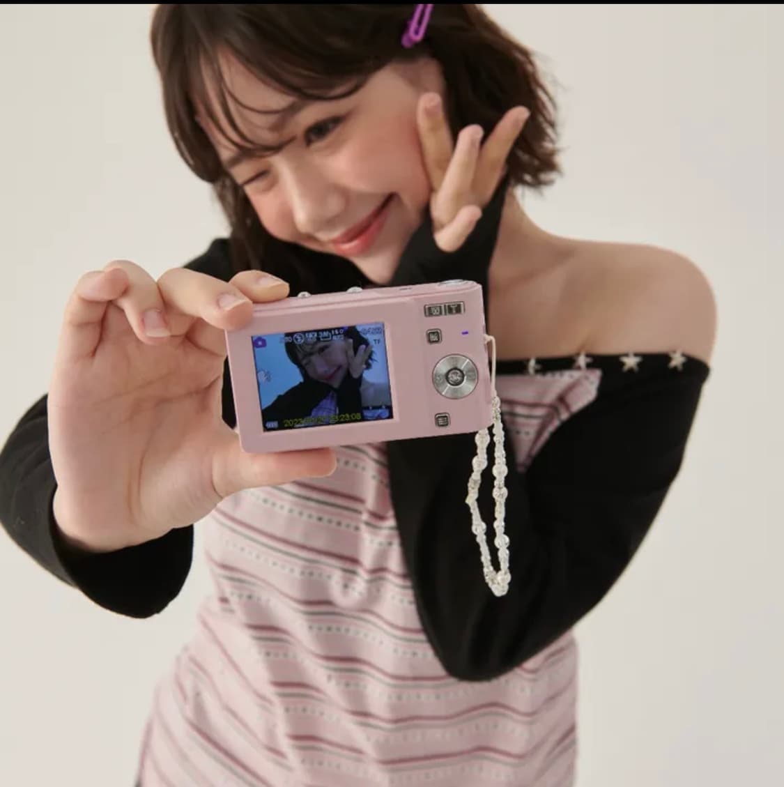 이스케이프프롬 스트라이프 원숄더 롱슬리브 상품이미지2