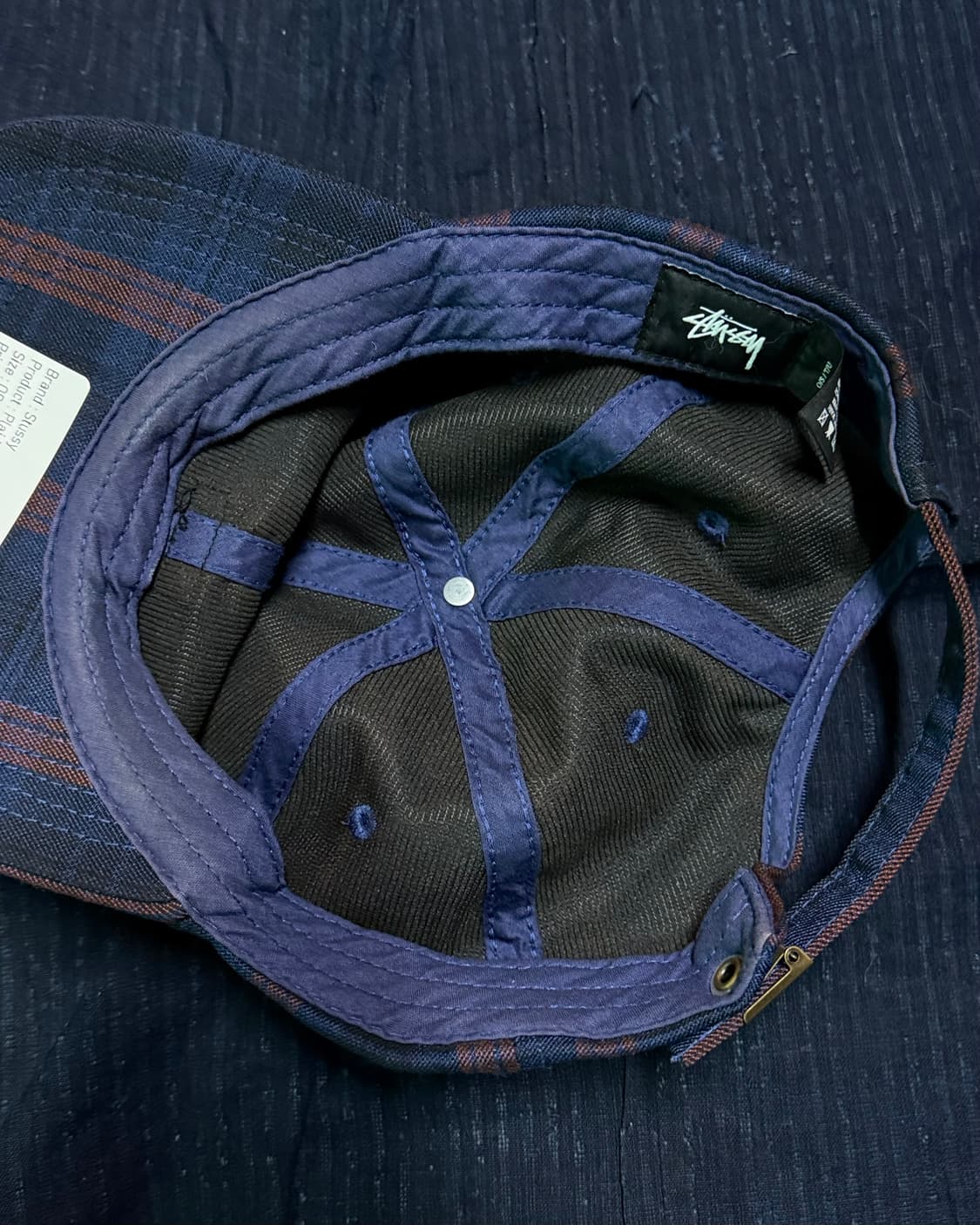 스투시 플래드 스트랩백 OS 상품이미지4