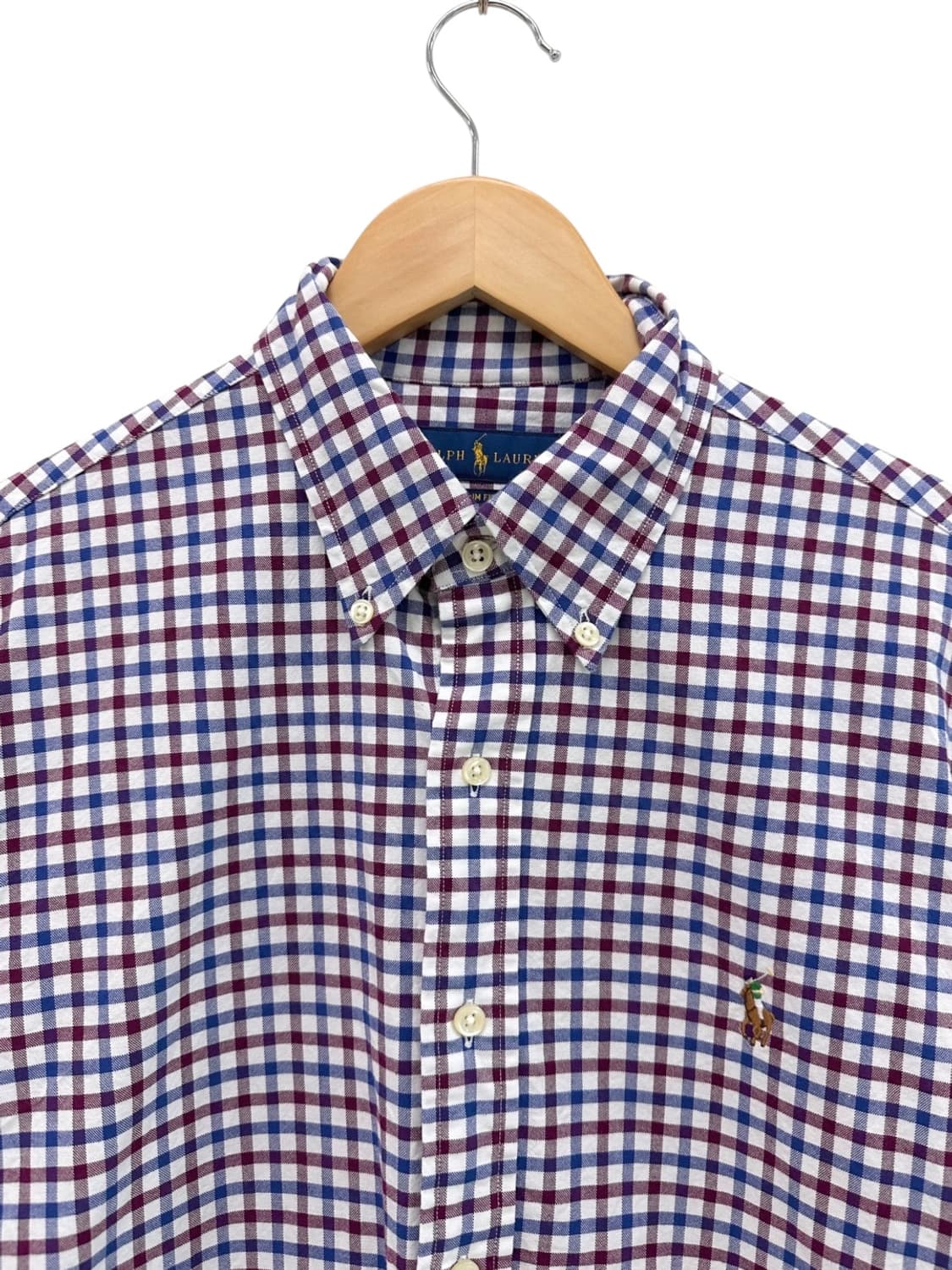 폴로 슬림핏 옥스포드 셔츠 체크 (M)  상품이미지2