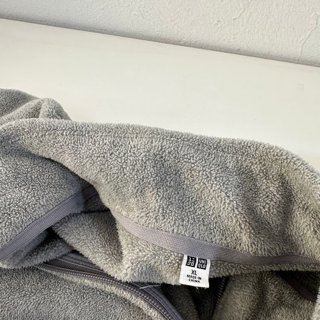 XL 유니클로 그레이 후리스 집업 상품이미지4