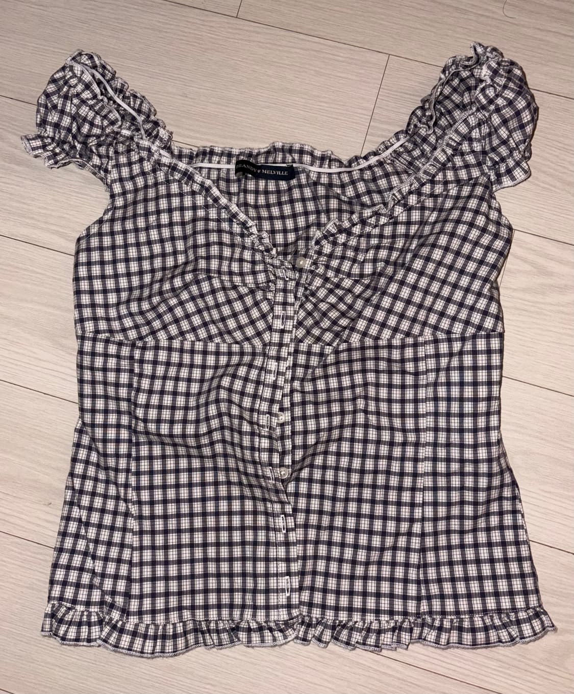 (새상품) 브랜디 멜빌 Brandy Melville 체크 블라우스 상품이미지1