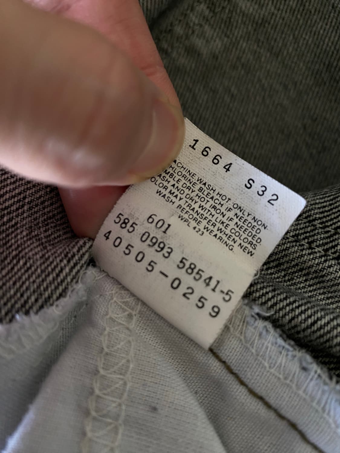 (36x30) 90s 리바이스 505 오렌지탭 흑청 블랙 USA 상품이미지3