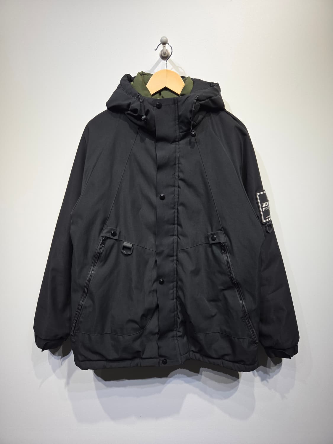 Jeep SPIRIT 지프 스피릿 블랙 후드 테크니컬 패딩 자켓 상품이미지2