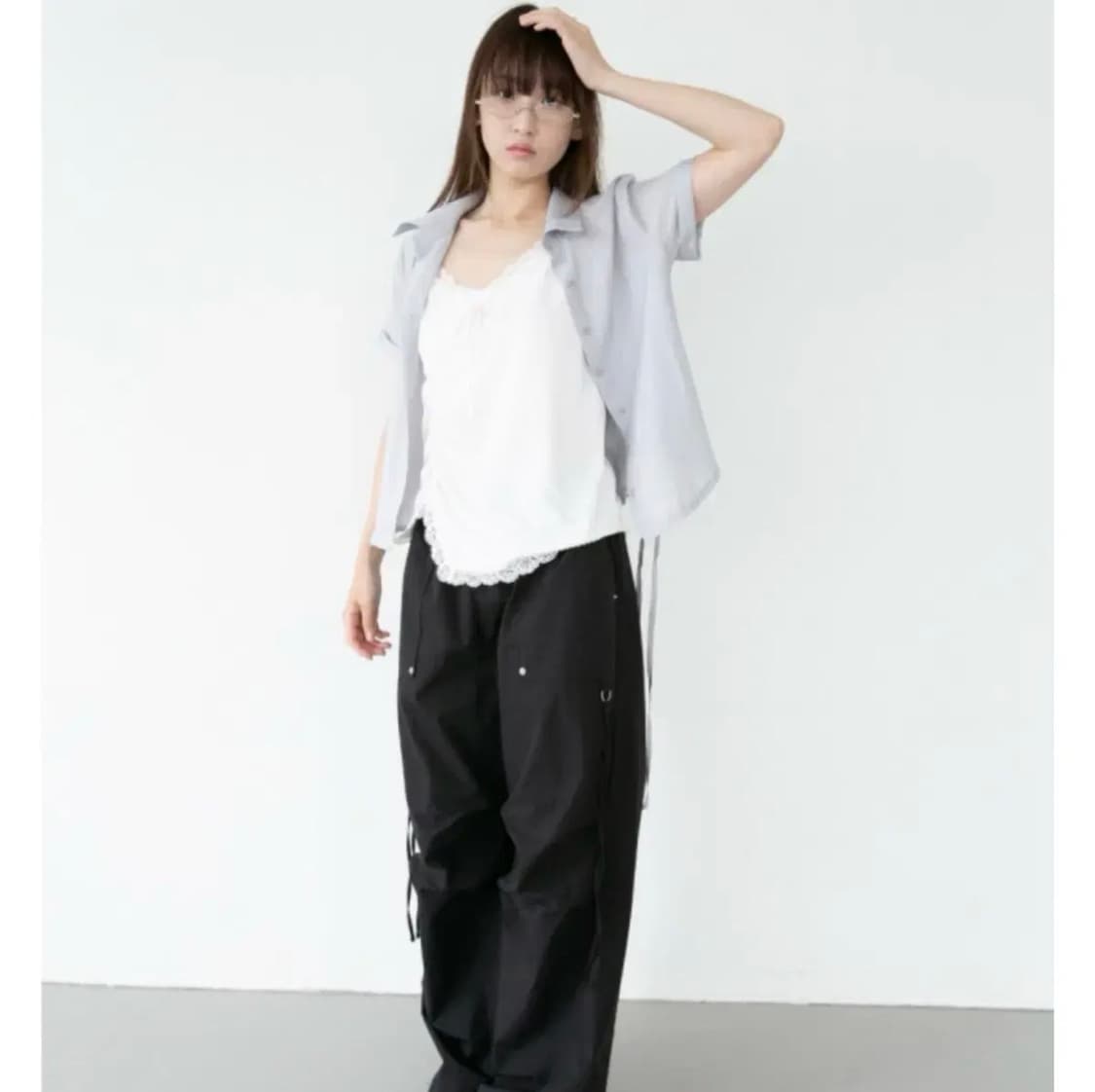 오무수희 silky layered half shirt 상품이미지7