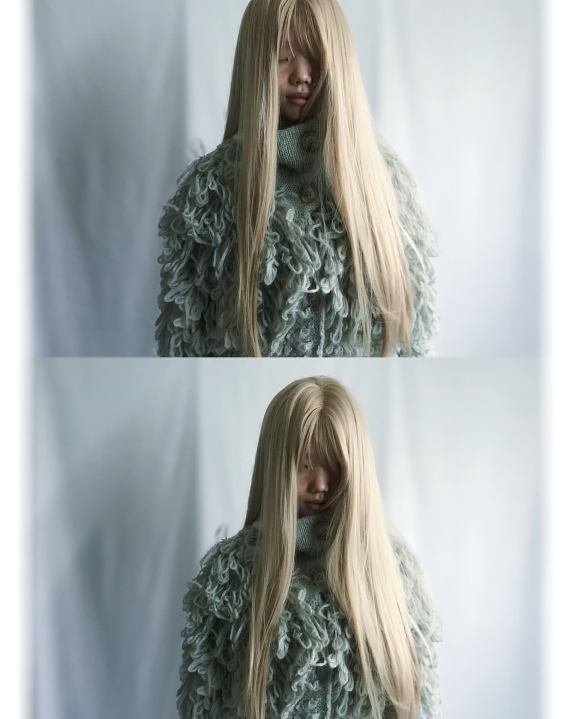 Handmade highneck furry cardigan coat 상품이미지2