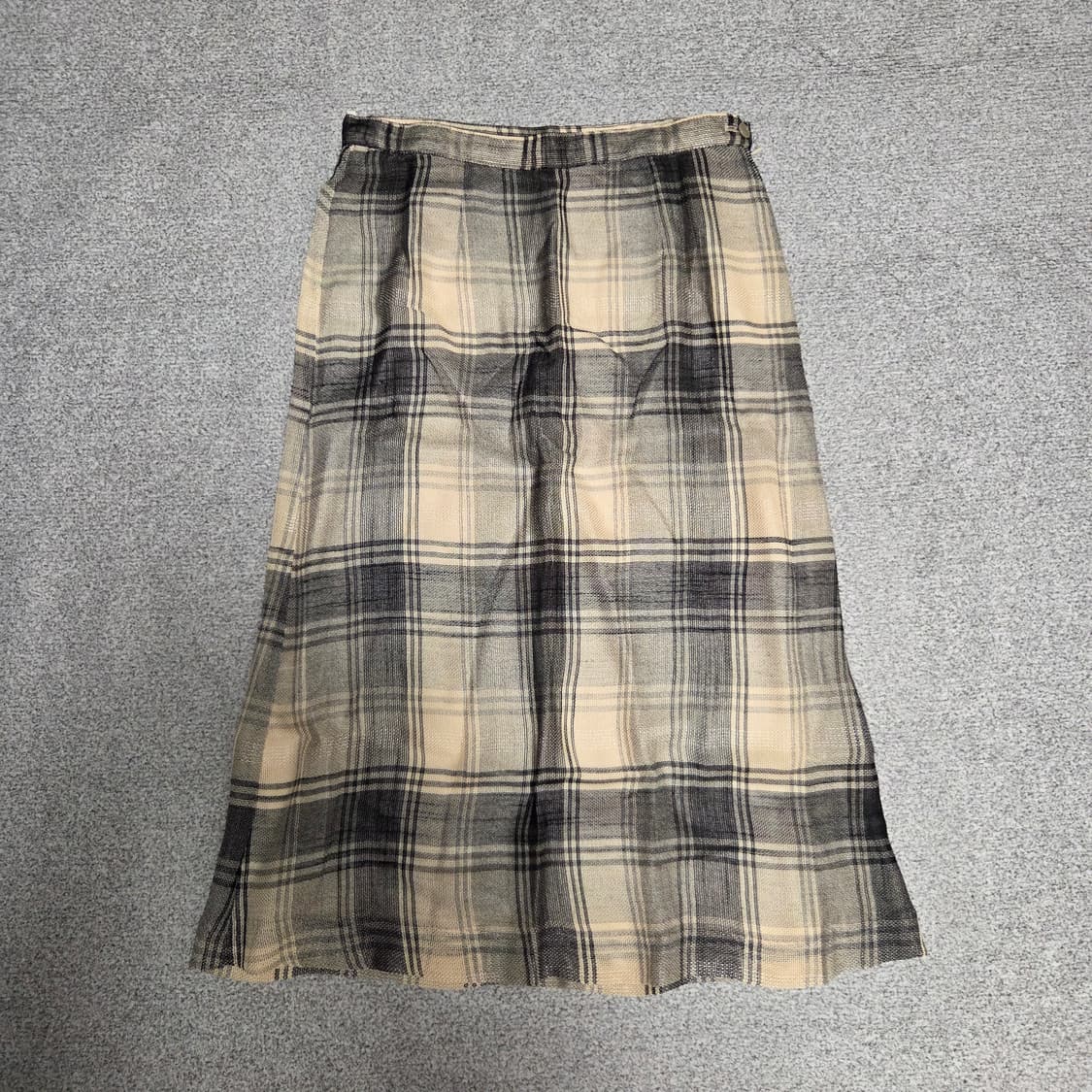 Blance 일본제 체크 시스루 스커트 27-28 상품이미지1