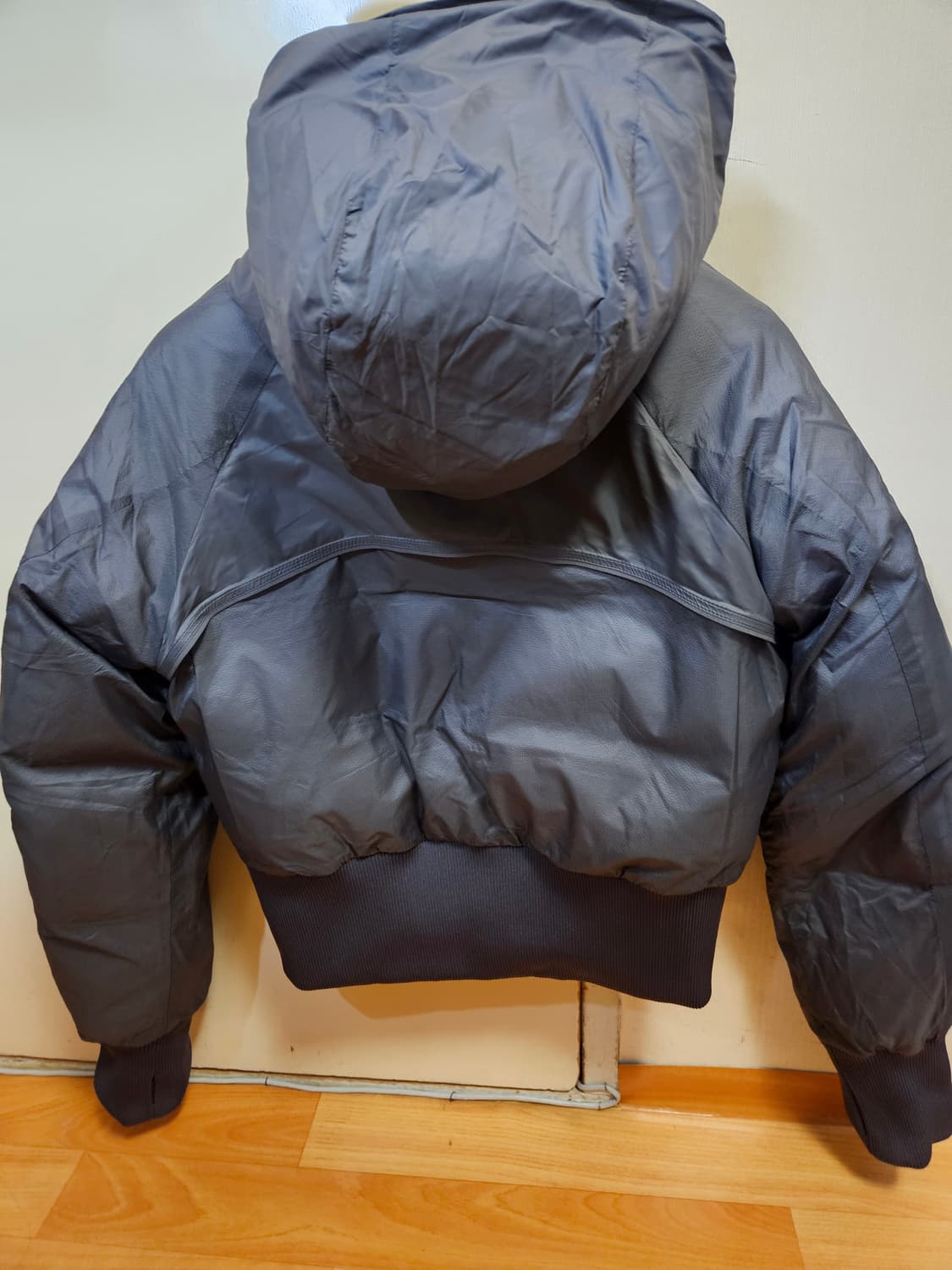 2 사이즈) OJOS 오호스 리버시블 체크 패디드 자켓 패딩 차콜 상품이미지5