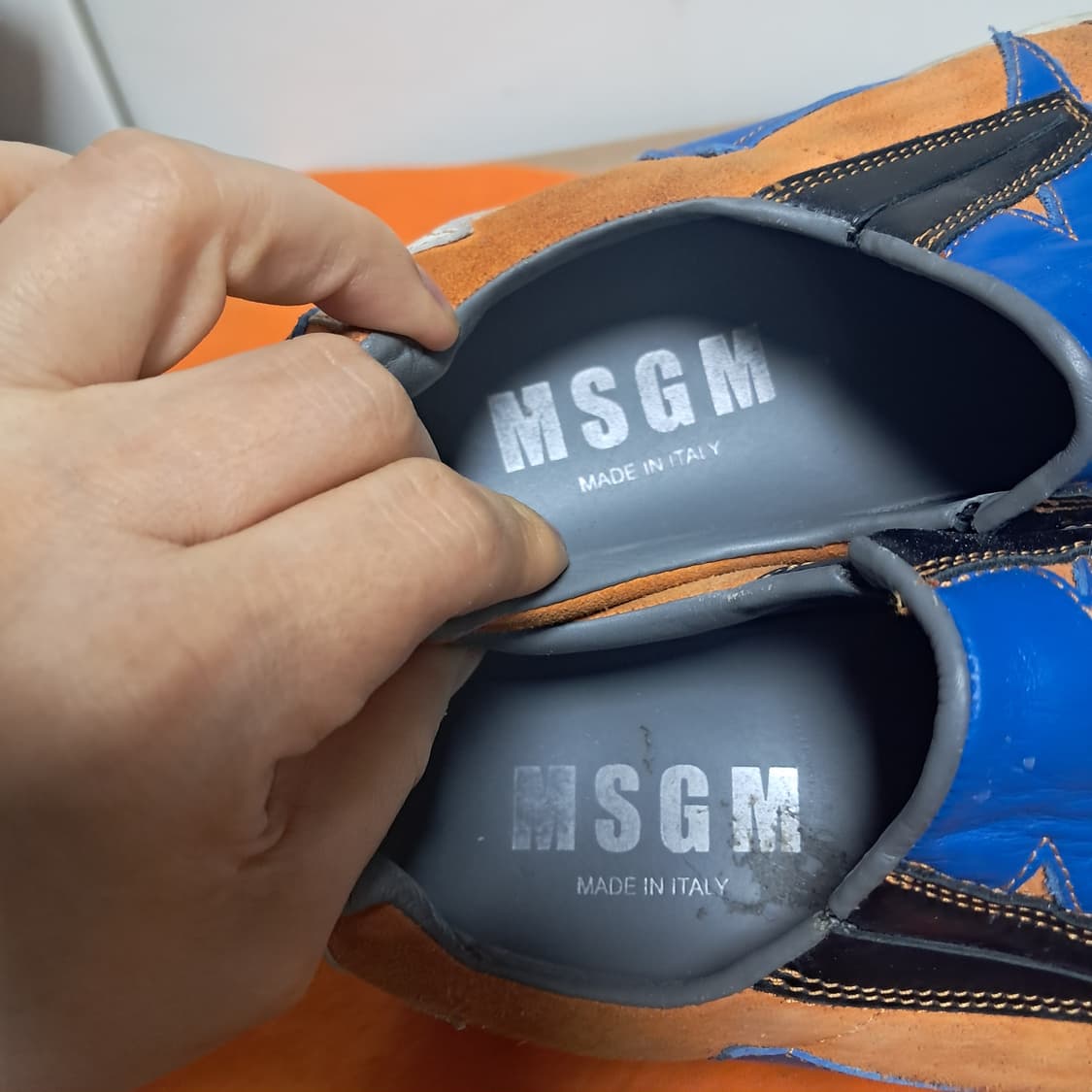 MSGM 오렌지 블루 스니커즈 35 상품이미지5