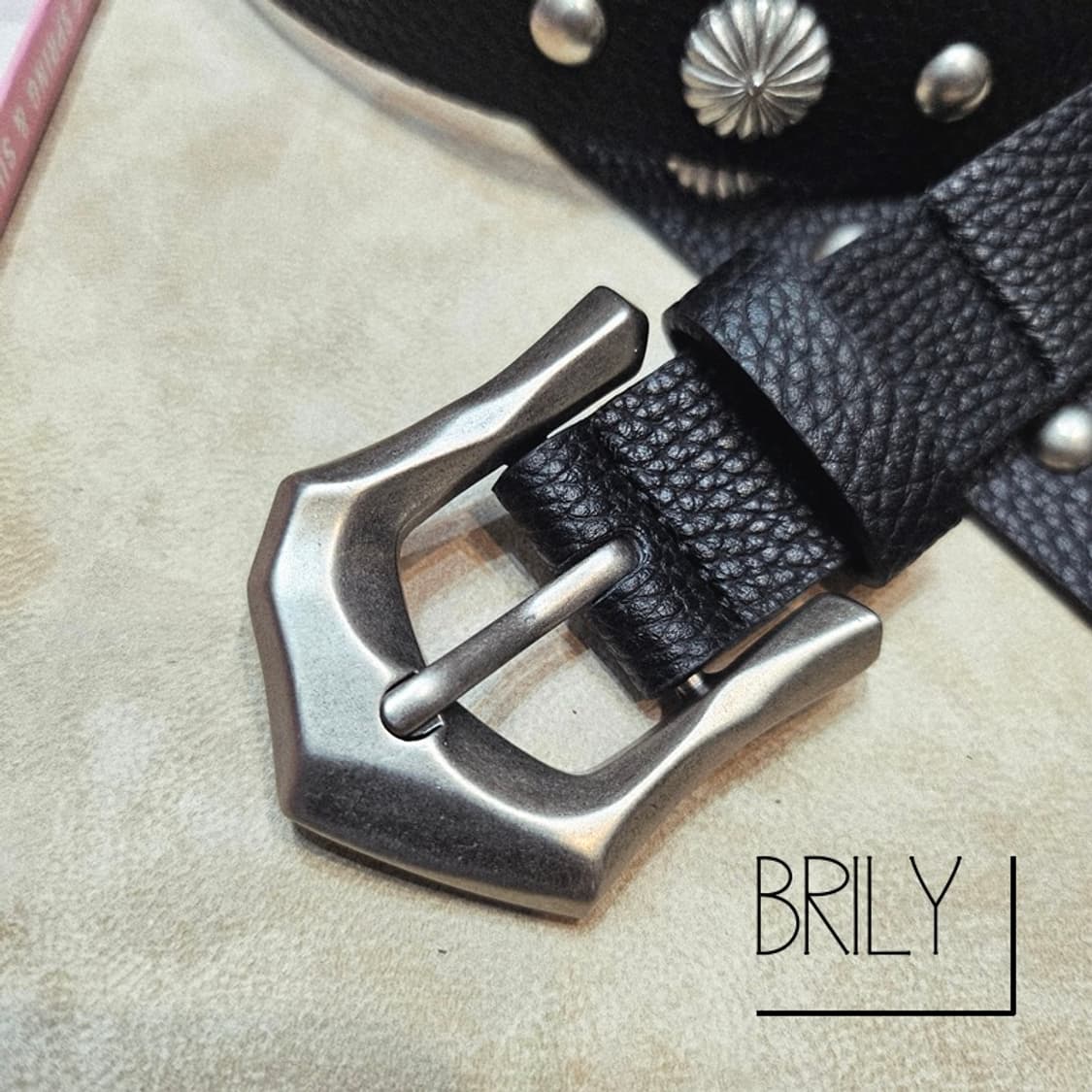[Unisex] ROKI 에스닉 스터드 이태리 소가죽 웨스턴 벨트 상품이미지4