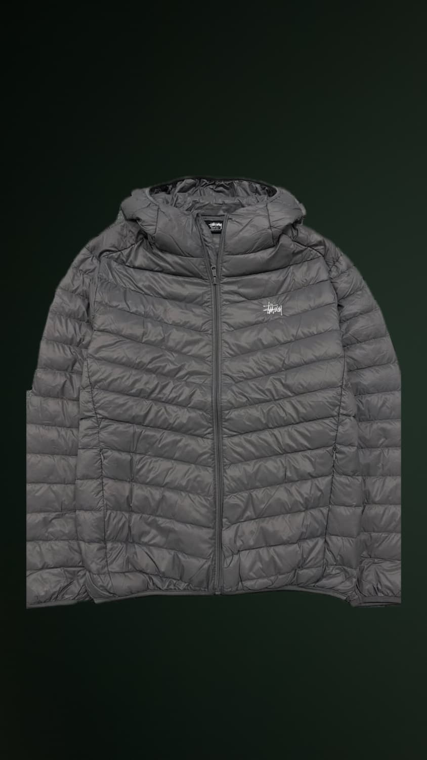 스투시 그레이 경량 패딩 상품이미지1